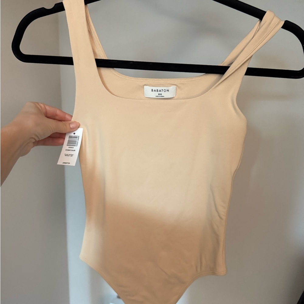 Babaton Beige Contour Tank Bodysuit 2XS NWT
